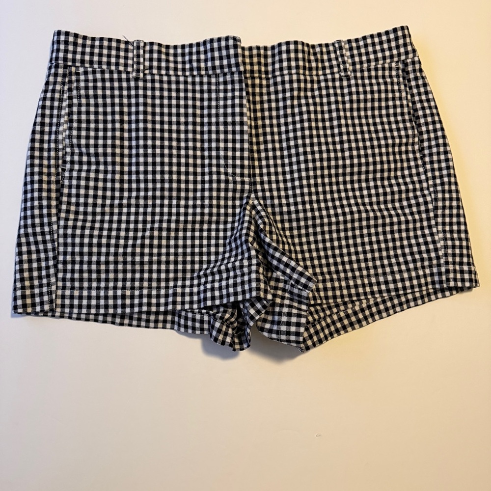 J. Crew Black and White Checkered Women's Shorts
